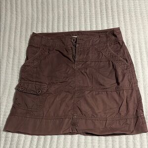 Brown Cargo Skirt